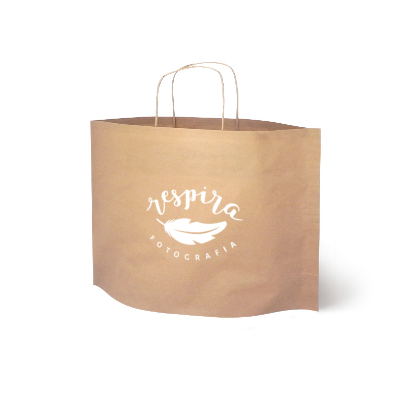 Bolsa de papel kraft cesta impresa a 1 & 2 tintas uds por 0,60 € ud