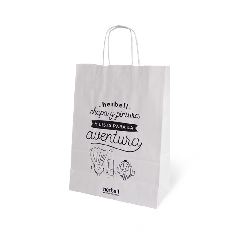 Bolsa de Papel Blanca impresa a 0,69 € unidad