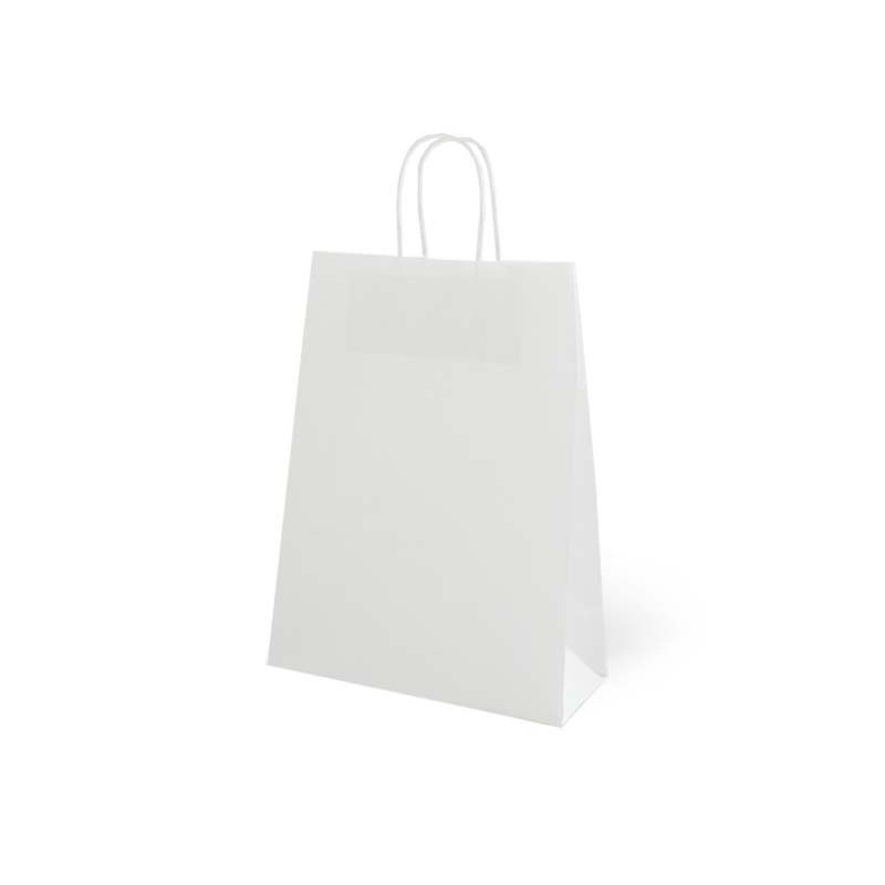 comprador leninismo hotel Bolsa de papel basica blanca, desde 0,22 € ud en paquetes de 25 uds.