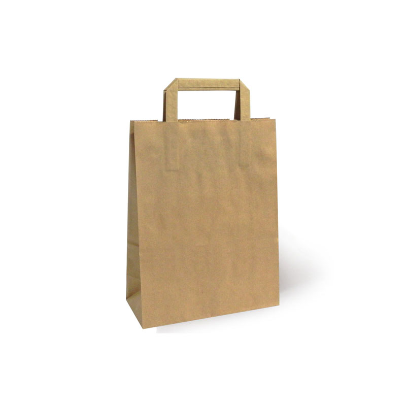 Bolsa de Papel Asa Plana Kraft , desde 0,21 € ud packs de 25 unidades