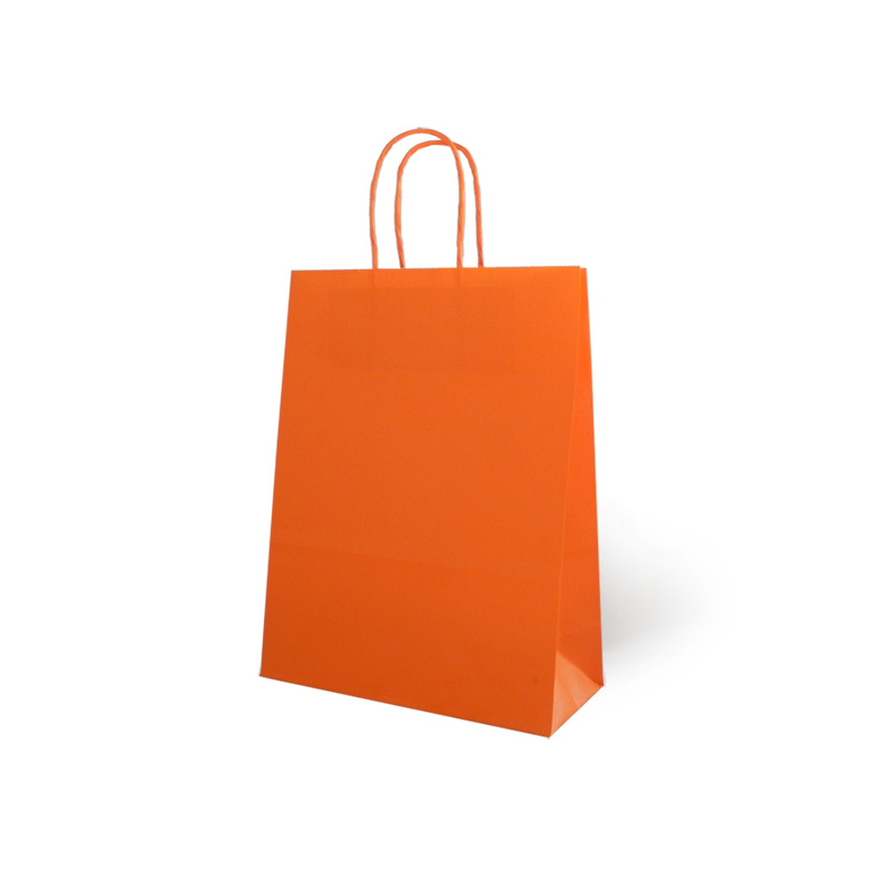 Bolsa de Papel Basica naranja, packs de 25 uds desde 0,30 € und