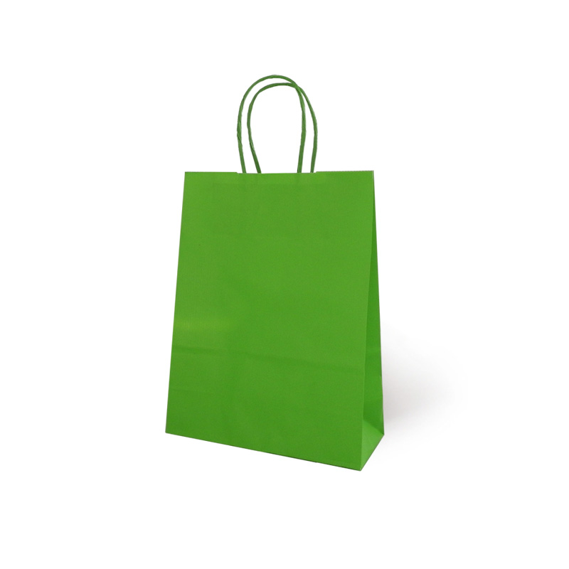 Bolsa de Papel Basica verde, packs 25 uds desde 0,30 € envío 24 h