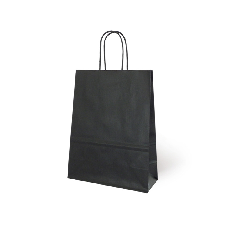 Bolsa de Papel Basica Negra, de 25 uds. desde 0,30 € la unidad