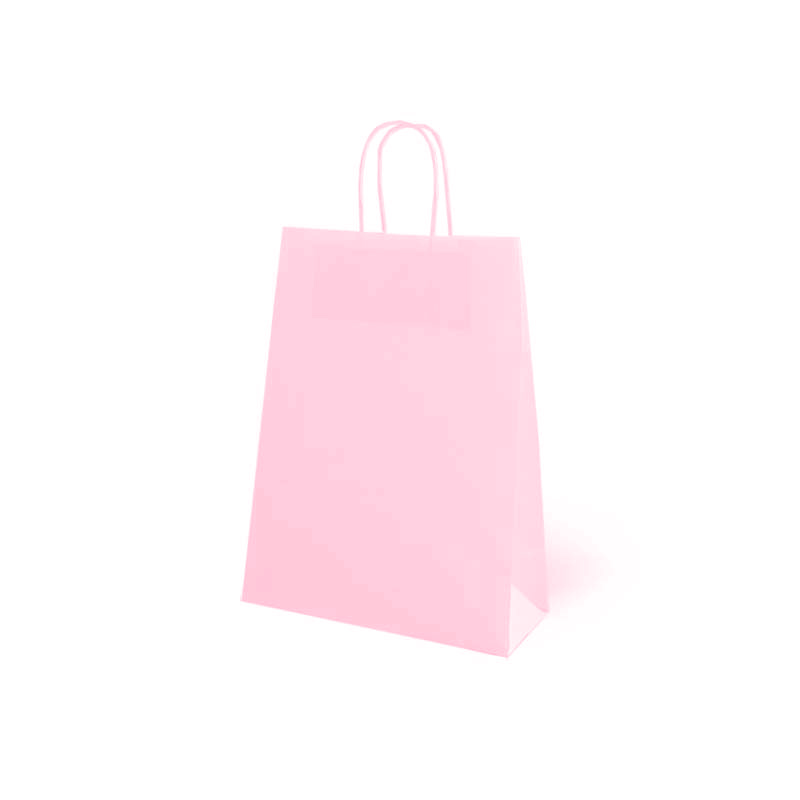 Bolsa de Papel Basica rosa, packs 25 uds. desde 0,30 € la unidad