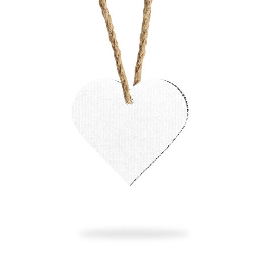 Etiqueta Colgante Corazon Blanco