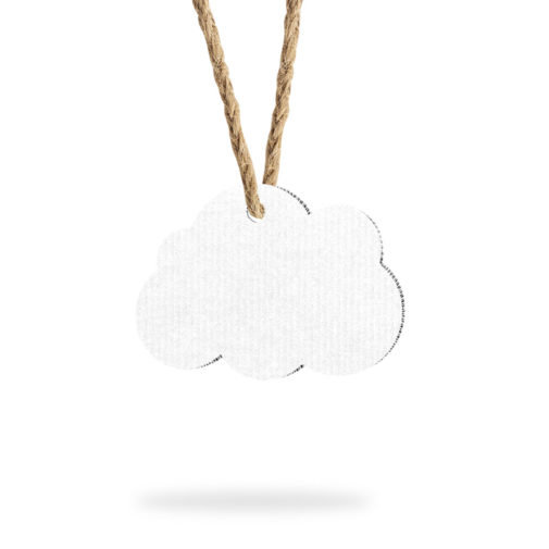 Etiqueta Colgante Nube Blanca