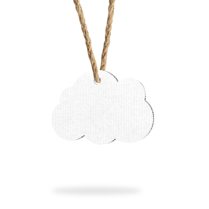 Etiqueta Colgante Nube Blanca