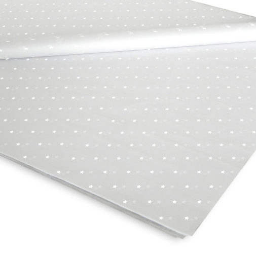 Papel Seda Estrellas Blancas